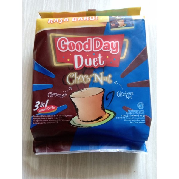 

GOOD DAY DUET CHOCO'NUT 1 Bag (5x22gr)