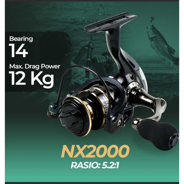 TaffSPORT Metal Reel Pancing Spinning Fishing Reel 5.2:1 