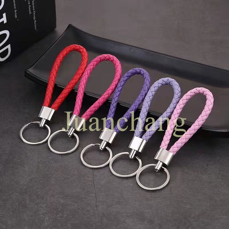 1pc Gantungan Kunci Mobil / Tas Handmade DIY Bahan Kulit PU Untuk Pria / Wanita Gantungan kunci kepang / braid keychain / keychain braid /gantungan kunci mobil / gantungan kunci sepeda motor