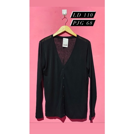 Cardigan cewek, Cardigan/outer crop / sweater basic berkancing