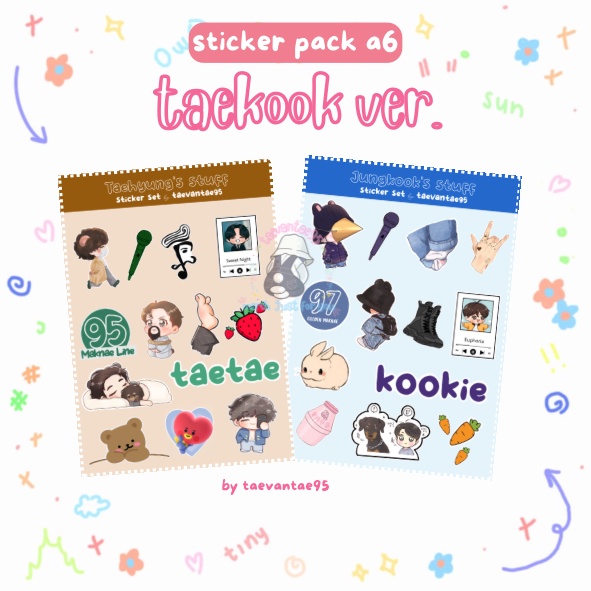 

Sticker Sheet Pack Aesthetic Kiss Cut HP Laptop Stiker Sheet Pack Aestetik ~ by Taevantae95