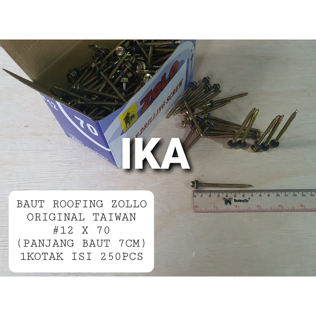 BAUT ROOFING ZOLO 12 x 70 / Baut Rofing ( 7 cm ) / Baut Atap ASLI TAIWAN 100% HIGH QUALITY
