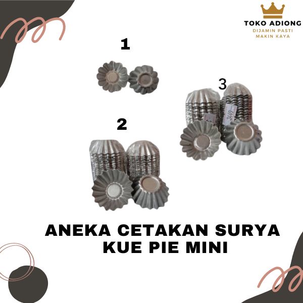 Cetakan surya kue pie mini / kue pie / cetakan pie mini