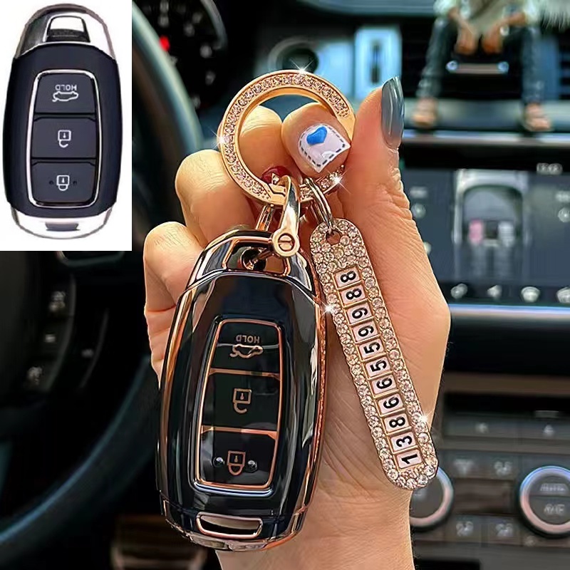 Casing Kunci Remote Mobil Bahan Silikon Untuk Hyundai Elantra / Tucson / IONIQ / i30 / i40