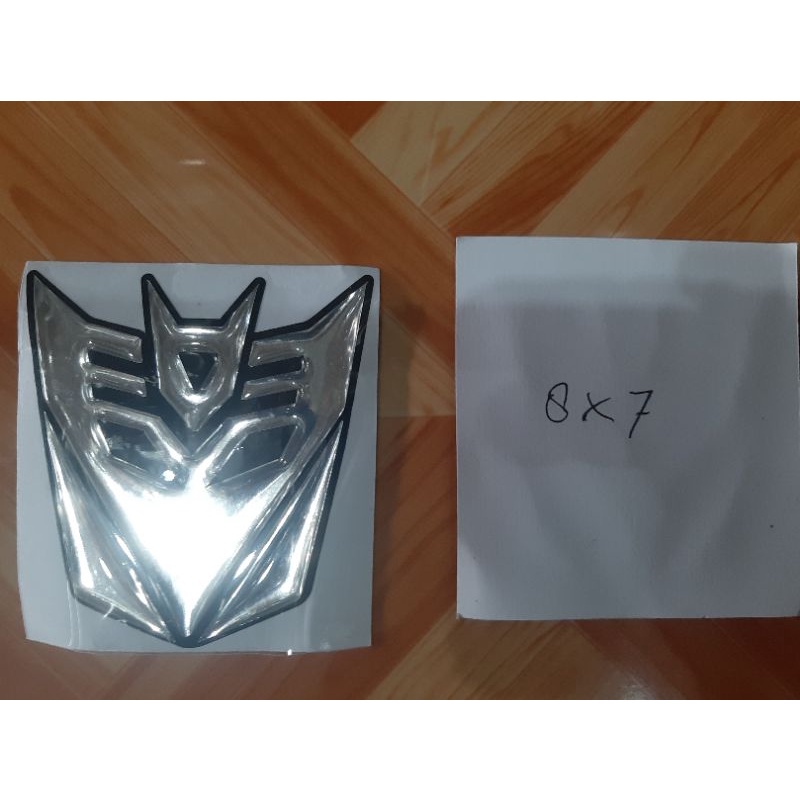 Stiker Transformer Silver Timbul/Emblem