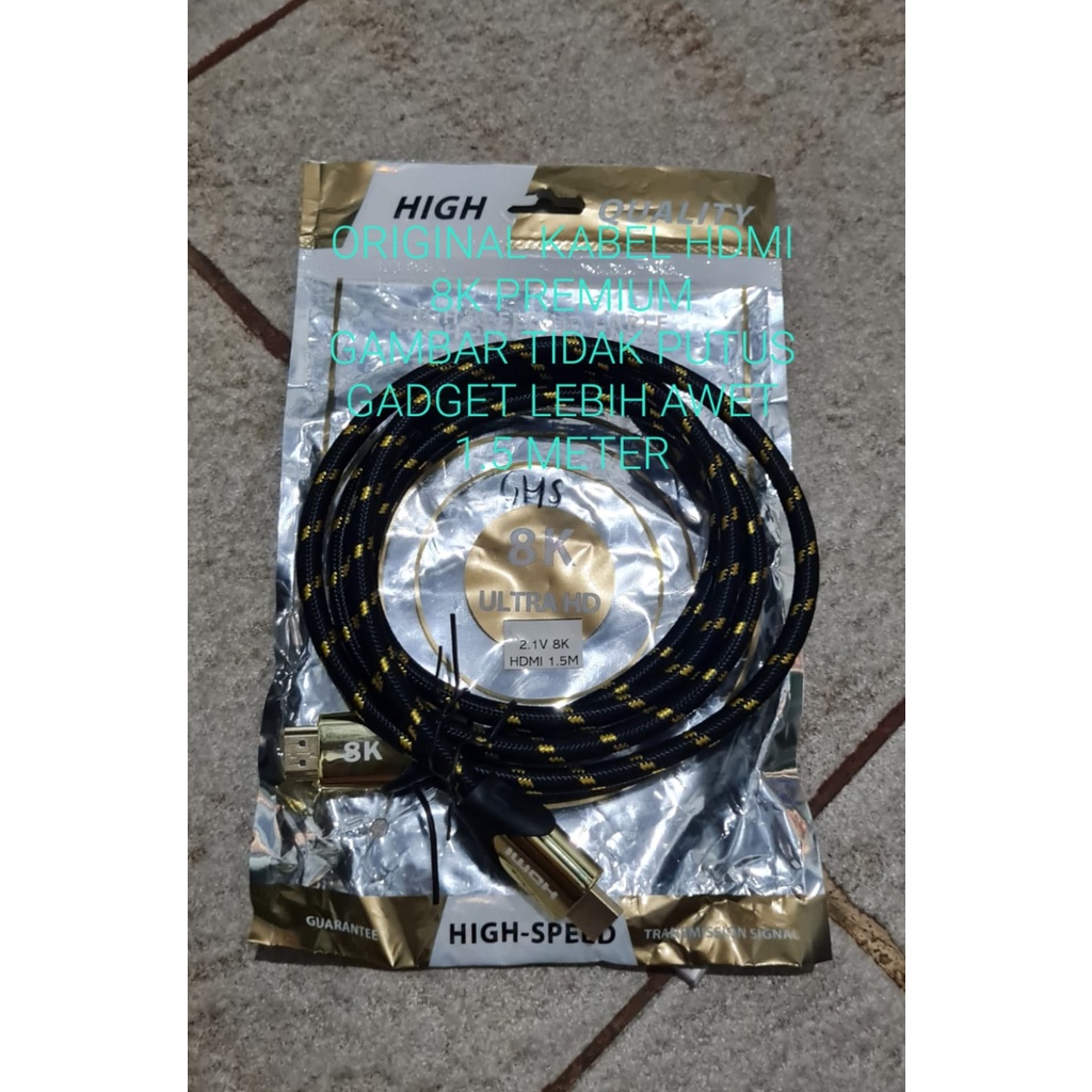 G651 KABEL HDMI 1.5 METER 8K CABLE TELEVISI PS GAME CPU GAMBAR M MONITOR LAYAR LED FULL HD JEK JACK MALE FEMALE LAPTOP TV GAMBAR SUARA KUALITAS SUPER PREMIUM KONEKTOR PLUG BOOT KOMPUTER SWITCH ROUTER MODEM COMPUTER INDIHOME FIRTSMEDIA ROUTER RESOLUSI