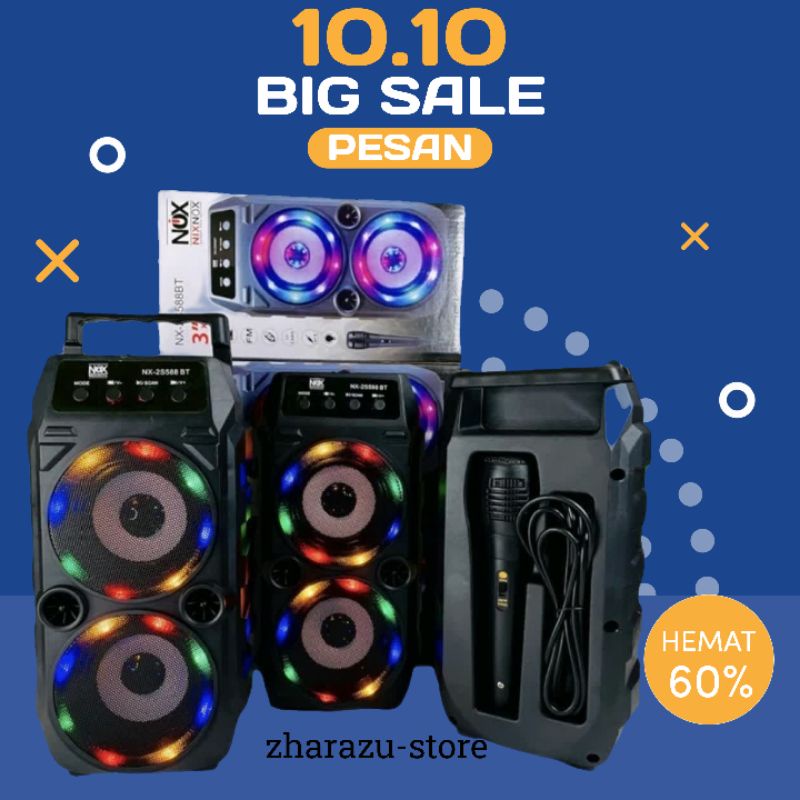 Speaker Bluetooth SQ-2008 Plus Set Mikrofon Speaker Murah Portable