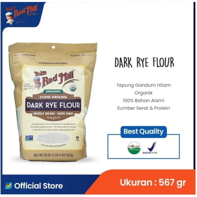 

BOB'S RED MILL ORGANIC DARK RYE FLOUR 565 Gr