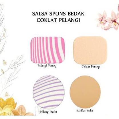 ^ KYRA ^ Salsa Spon Make Up Wajah Pelangi Bulat Segi Soft And Hygenic Powder Puff