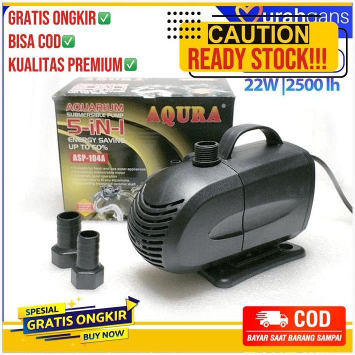 Pompa Air Aquarium Aqura 104 A Original 22 Watt