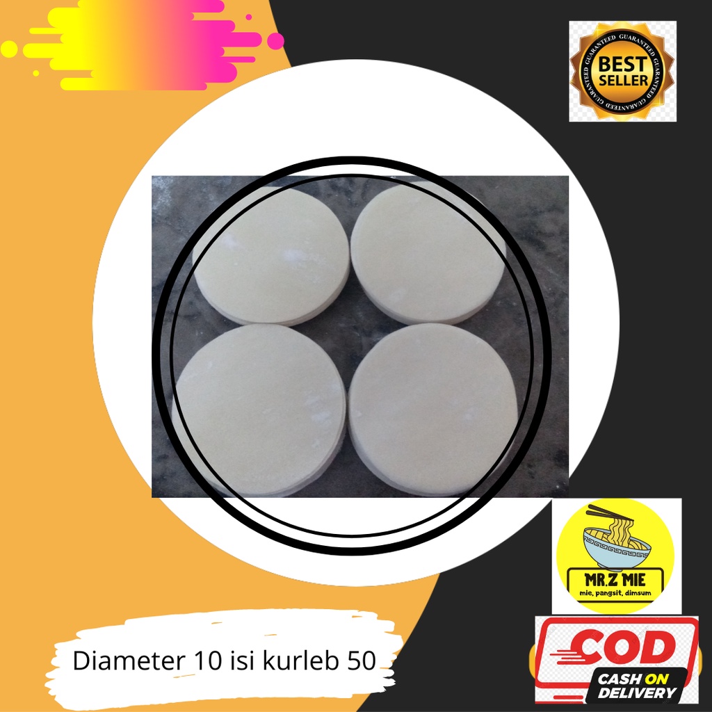

Kulit dimsum/gyoza/siomay 10cm isi kurleb 50pcs