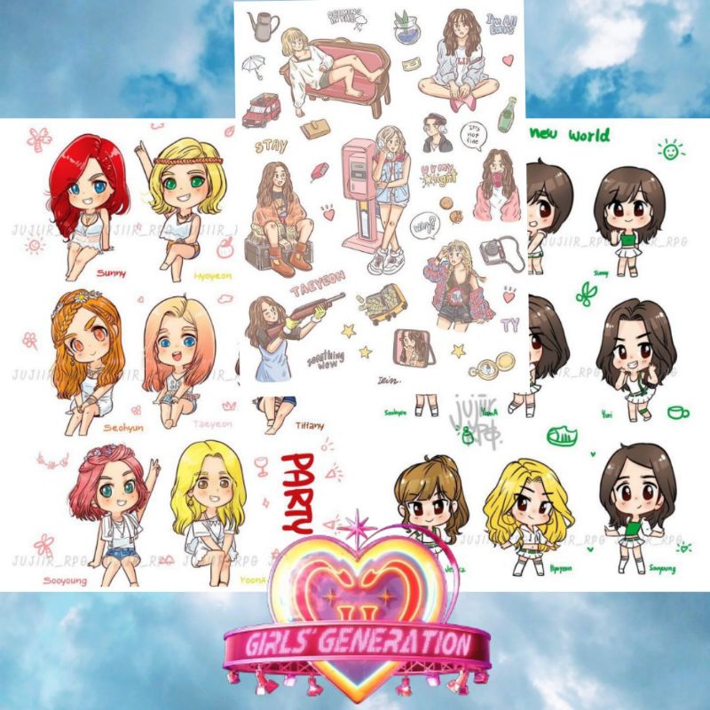 

GIRLGROUP CUTE WATERPROOF SNSD GIRLS GENERATION STICKER ESTETIK MURAH ISI 50 BUAH AESTHETIC STICKER UNTUK LAPTOP HP NOTEBOOK