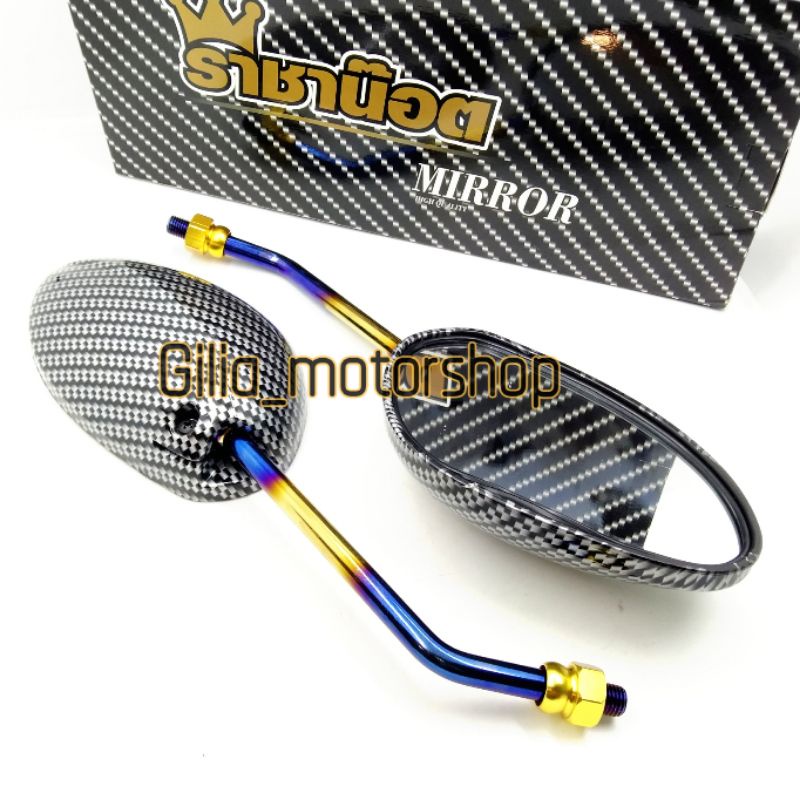 Spion Carbon two-tone Model Filano bisa untuk Beat Mio vario Supra kharisma dll