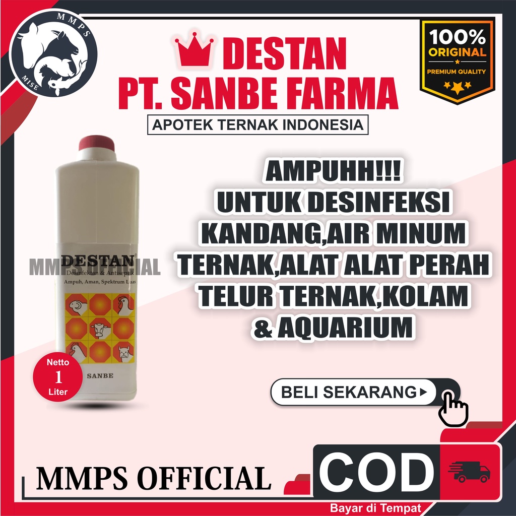 DESTAN 1 Liter Anti Septik dan Disinfektan Untuk Peternakan SANBE