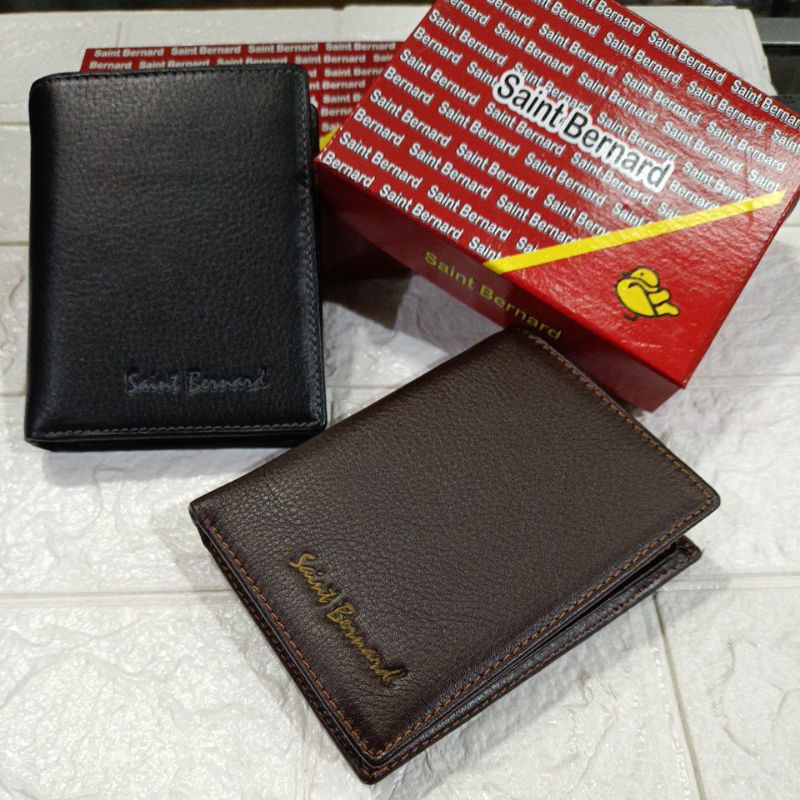 Dompet Kulit Lipat Buku Pria Saint Bernard SB-1108 || Dompet Kulit Sapi Miling Saint Bernardd