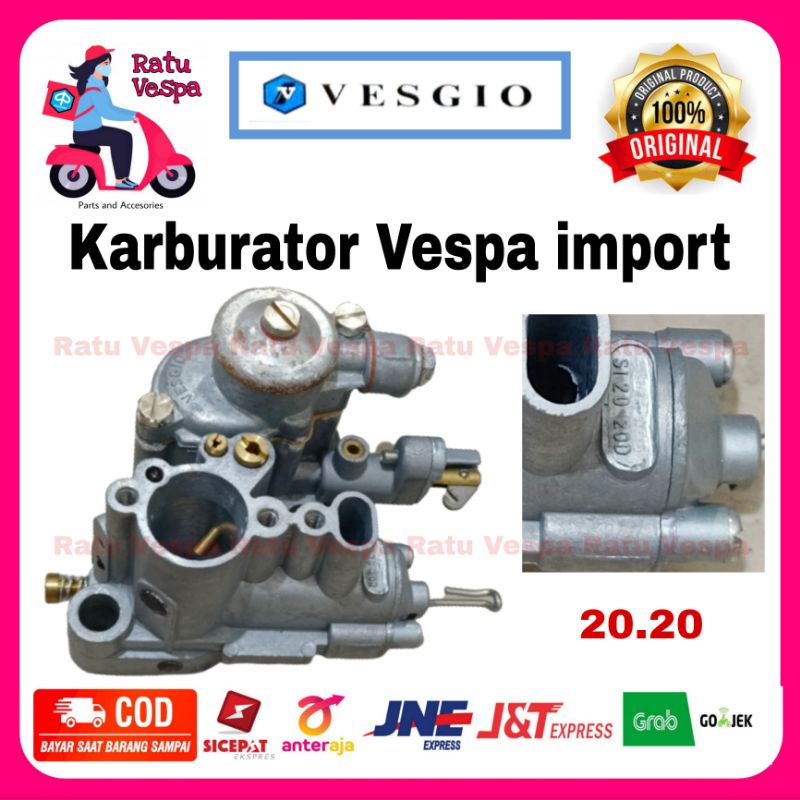 Karburator Vespa 20.20 NOS VESGIO PX PS STRADA EXCLUSIVE EXCEL