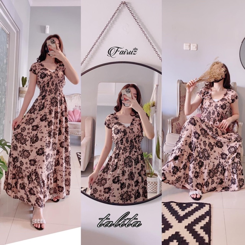 Daster Arab FAIRUZ TALITA Smoke Dress Rayon super Klok