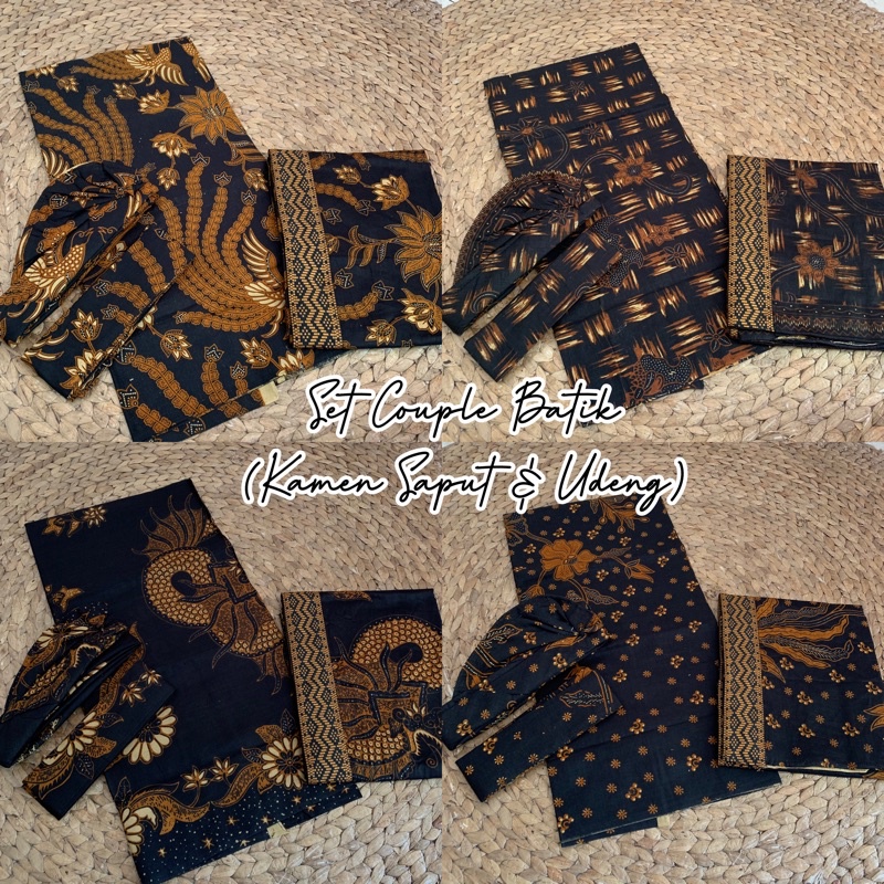 set couple batik | kain couple | saput | udeng | kain slendang | kain bali