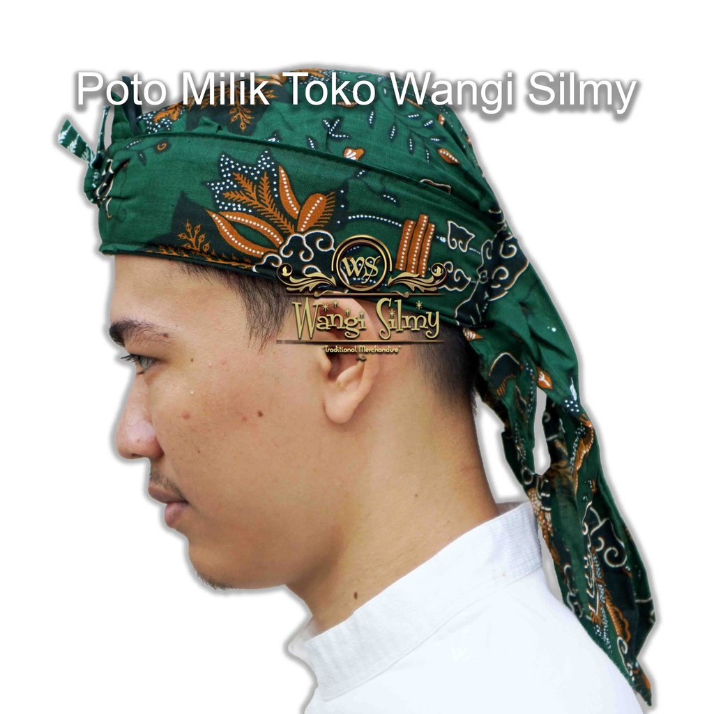 Iket Sunda Batik Singa Barong Khas Cirebon - Blangkon Sunda Motif Batik Cirebon - Blangkon Iket