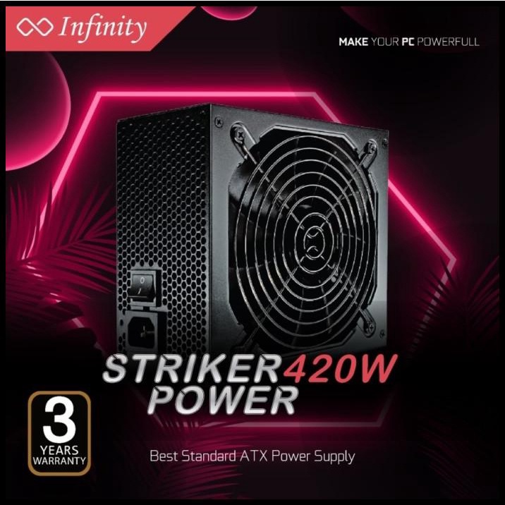 Psu Infinity Striker Power 400W 80+ Bronze Power Supply Infinity 400 W