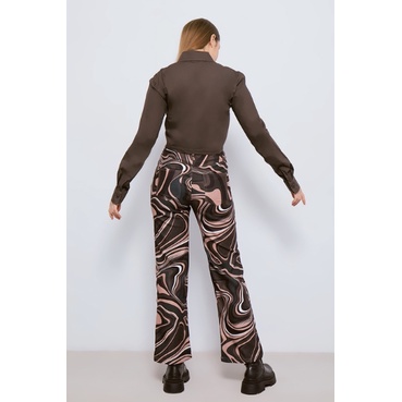 Abstract Marble Straight Leg Pants