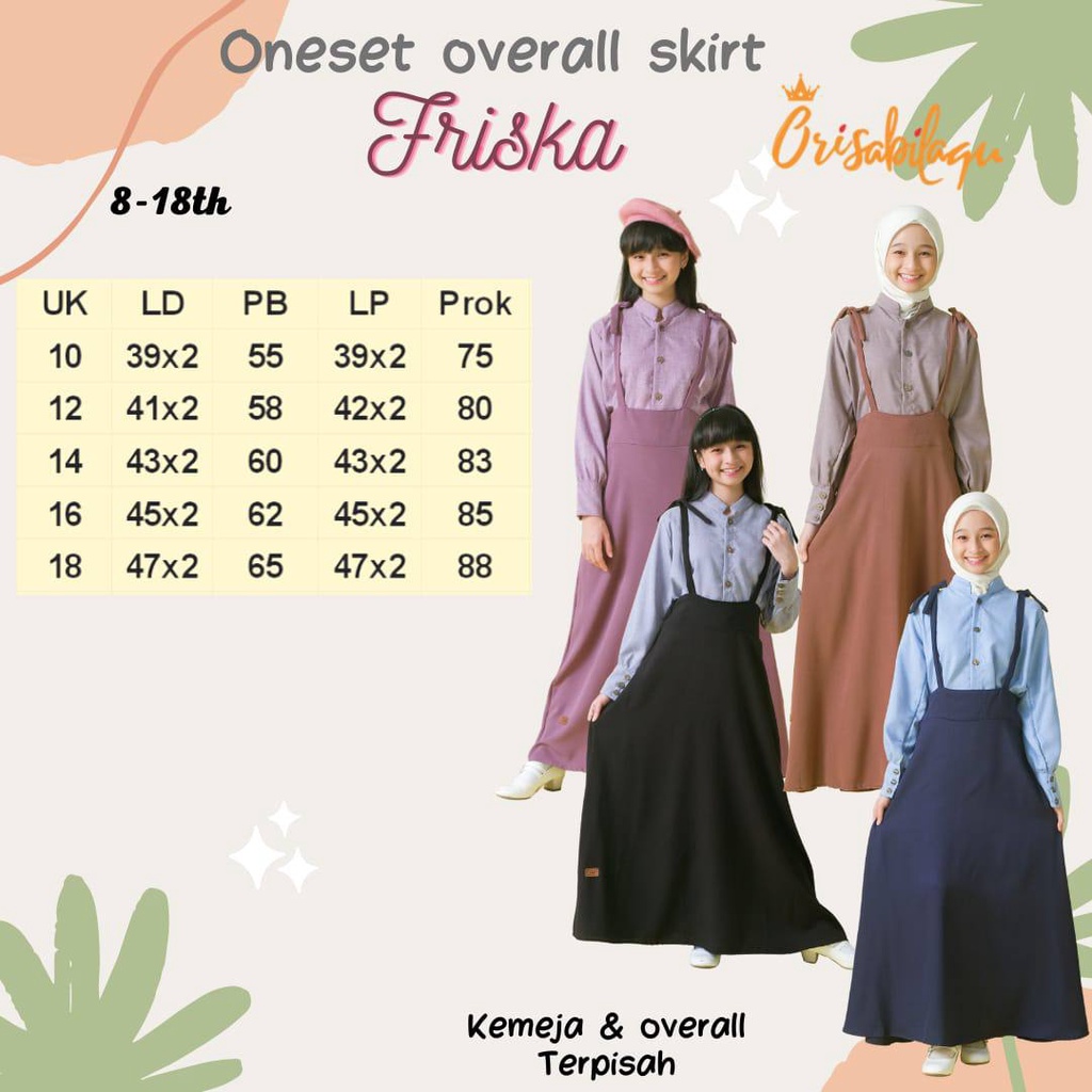 Setelan overall anak Friska skirt Orisabilaqu by Kakadede