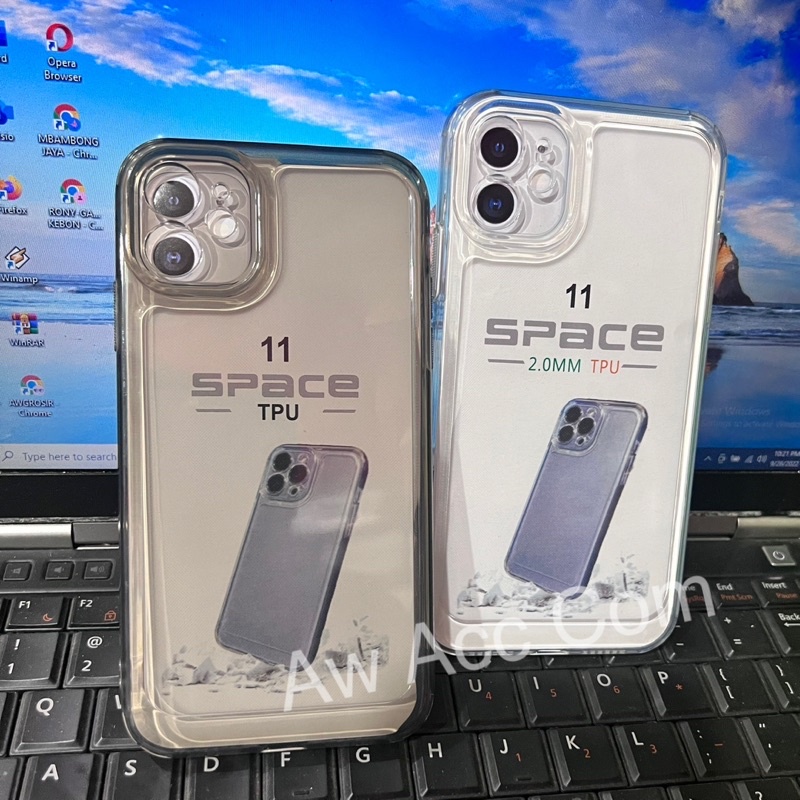 Case Protect Camera iPhone 11 Tebal Transparant Space Case