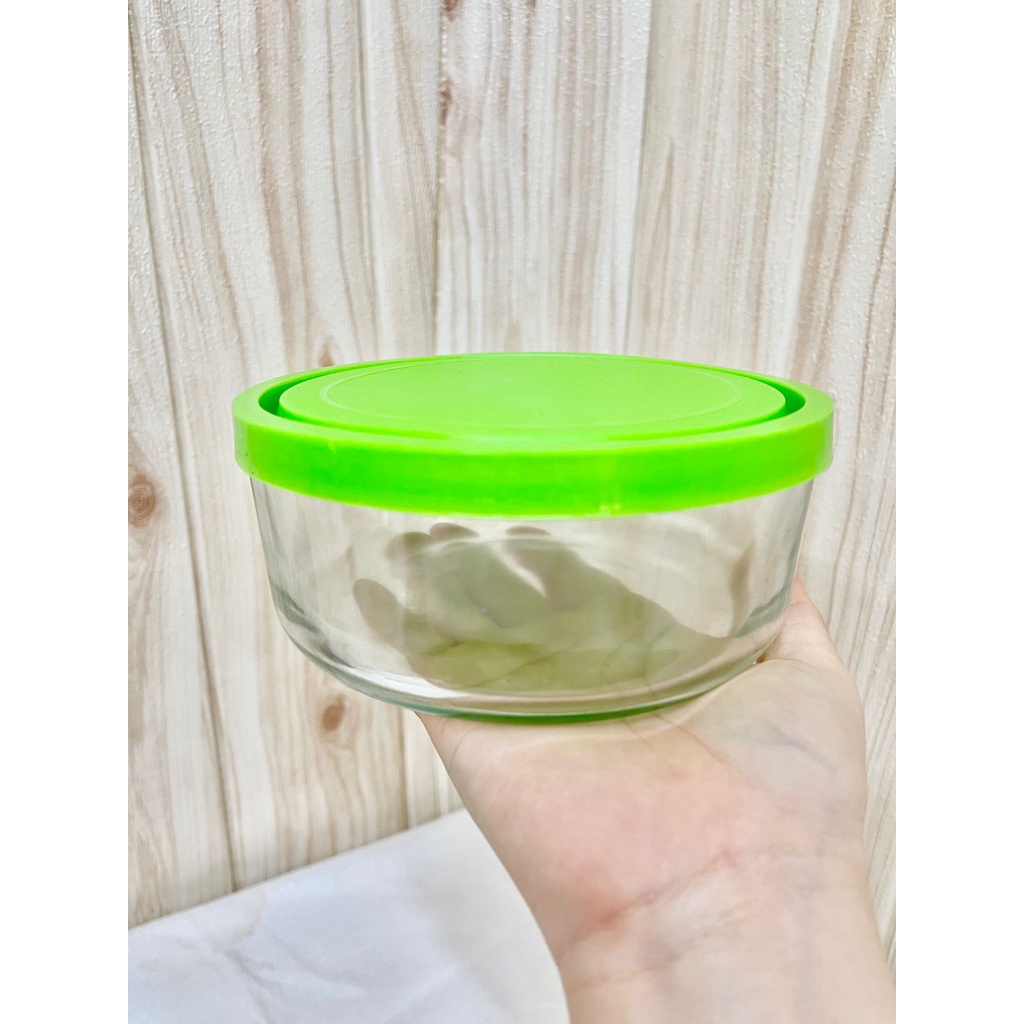 Mangkuk Kaca Kedaung GNO145 Bulat Tutup Plastik 600ml / Dessert Bowl