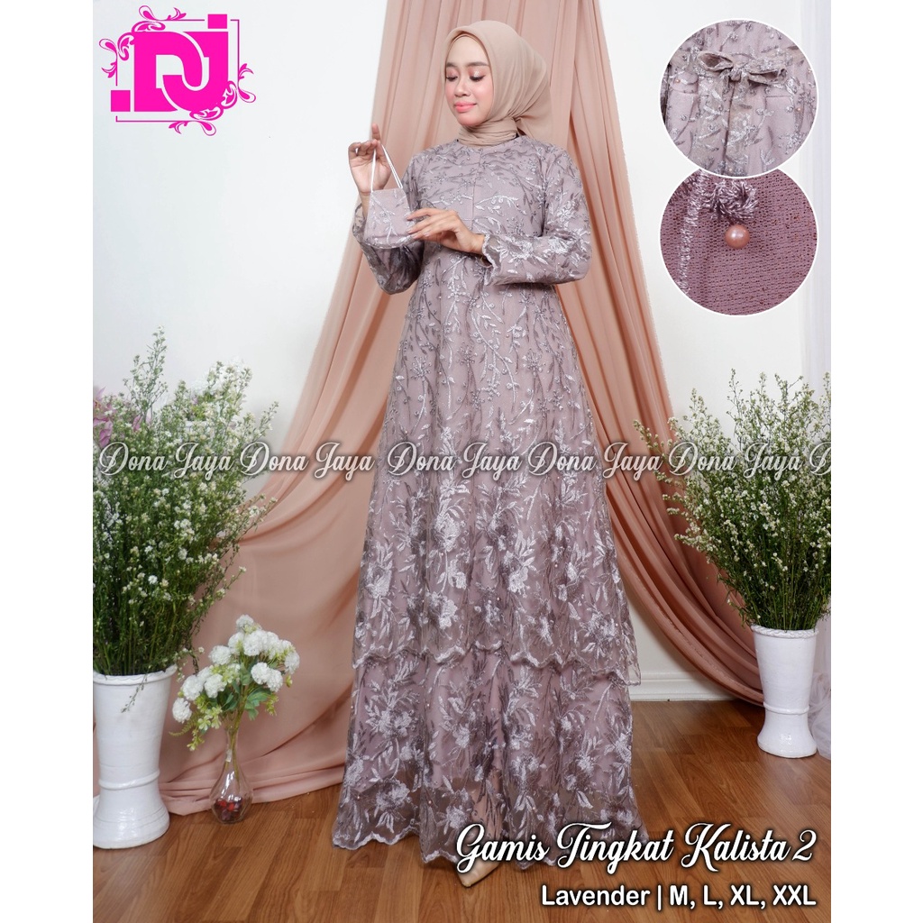 Gamis Modern Dua Tingkat / Gamis Pesta / Gamis Kondangan / Gamis Modern / Kebaya Modern / Kebaya Gamis Busui Modern