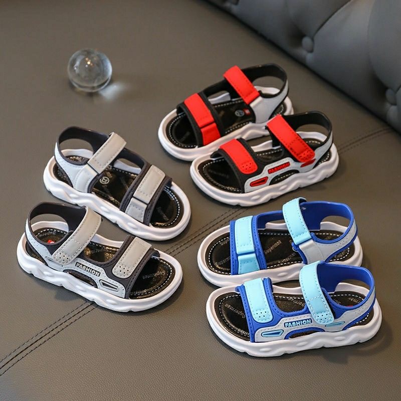 KFCAT Sandal Anak Import Laki Laki Sandal Model Sandal Gunung Bahan Karet Eva Jelly Ringan Anti Slip Tali Belakang