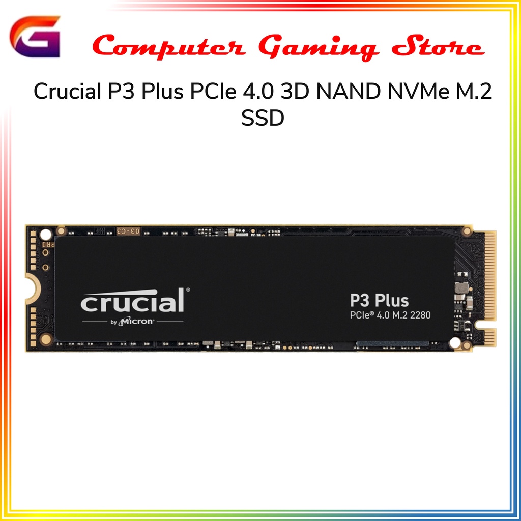 Crucial P3 Plus PCIe 4.0 3D NAND NVMe M.2 SSD