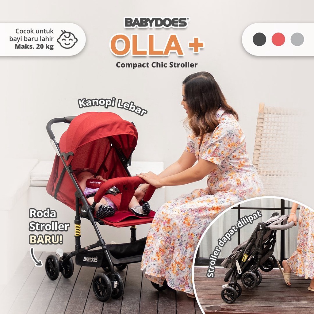 Stroller Babydoes Olla+ Plus / Stroller Baby Does Olla CH 311 Kereta Dorong Bayi Murah Bisa Lipat