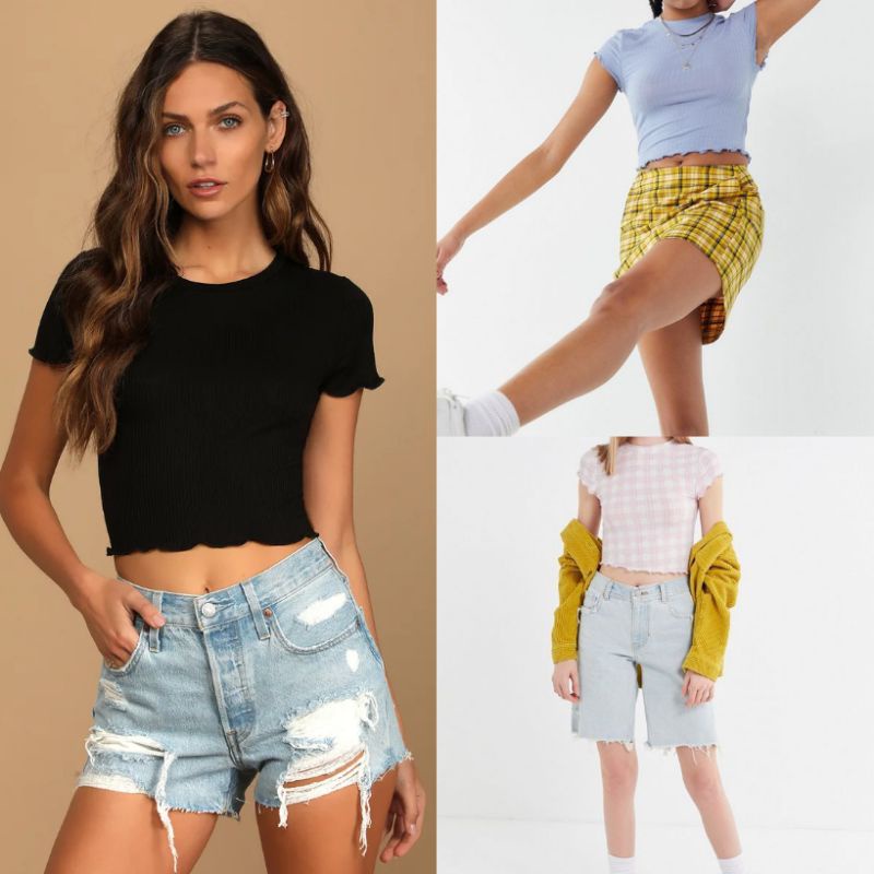 Out from Under Lindsey Lettuce Edge Crop Top