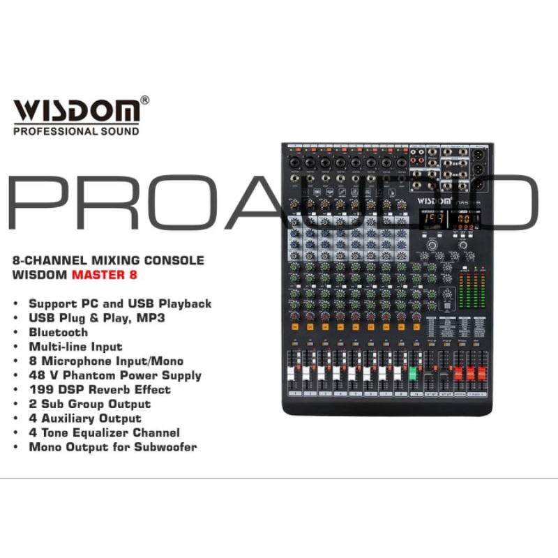 MIXER WISDOM MASTER 8 MIXER WISDOM MASTER8 GARANSI 1 TAHUN ORIGINAL