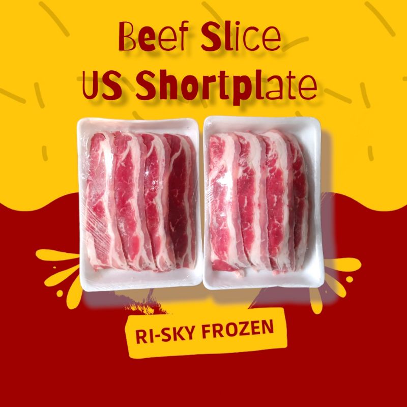 [PREMIUM] Daging Sapi Shortplate (US) Beef Slice / Yoshinoya Beef pack 500gr