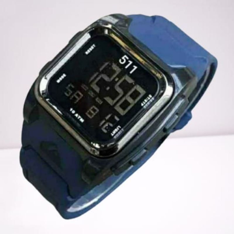 (COD) Jam Tangan DIGITAL Pria Sporty Rubber Anti Air Full Set