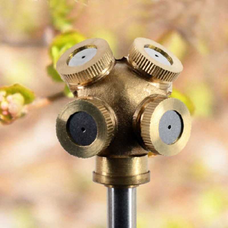 TD - TNM WHISM Sprinkler Spray Nozzle Air Irigasi Taman Brass 4 Holes - WCIC