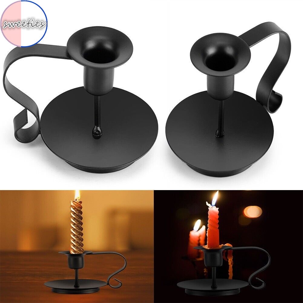 1pc holder Lilin Bahan Besi Gaya Retro Untuk Dekorasi Pesta Pernikahan