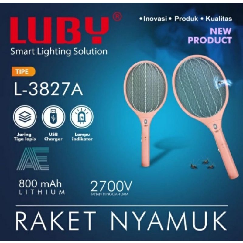 Lubby Raket Nyamuk  cas tipe L-3826A power full