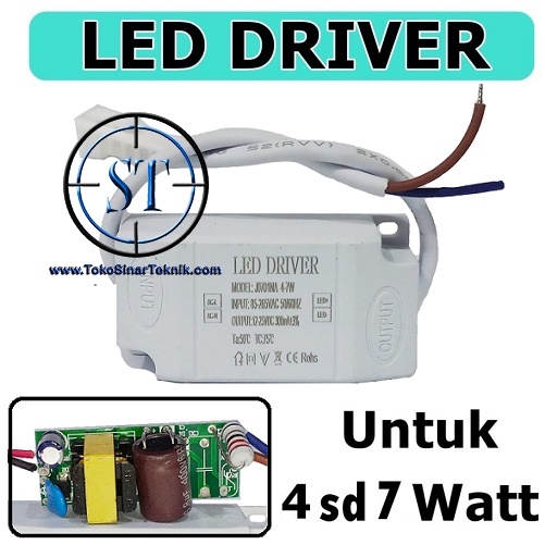 Kit Driver LED + Box 5Led x 1Watt 220VAC