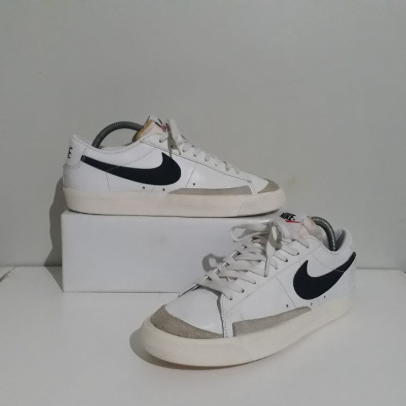 Sepatu Nike Blazer Low 77 Vintage White Black Sail Second Original Preloved