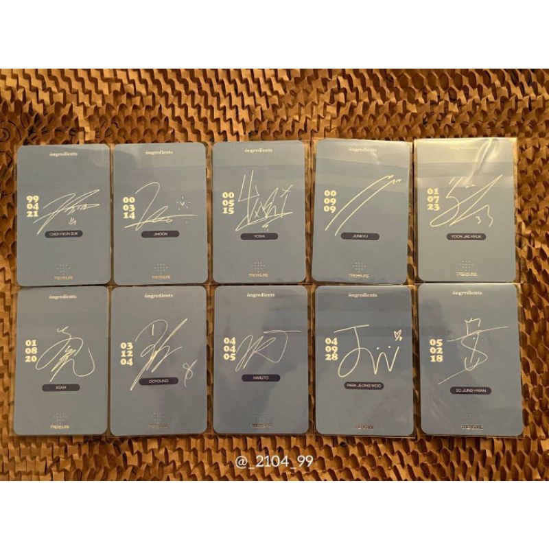 SHARING ONGREDIENTS TREASURE