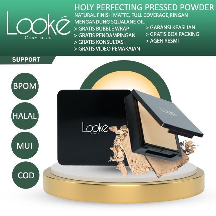 Two Way Cake Looké Holy Perfecting Pressed Powder Natural Finish Matte Full Coverage