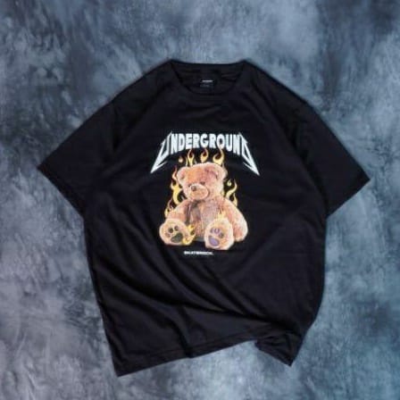 AFI - EC - Kaos Oversize Wanita Underground Bear (LD 106, P 65)