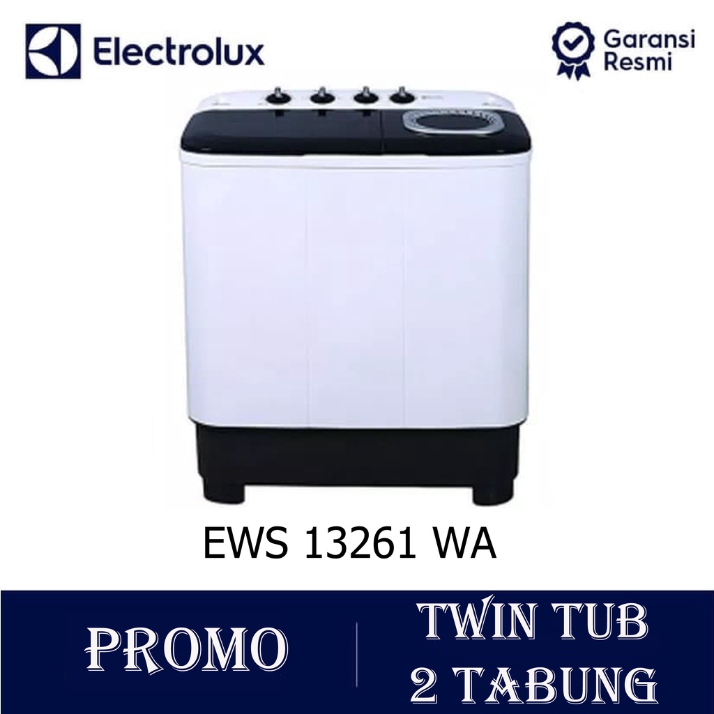 ELECTROLUX EWS13261WA Mesin Cuci 2 Tabung 12kg EWS13261 EWS13 Twin Tub Premium Series