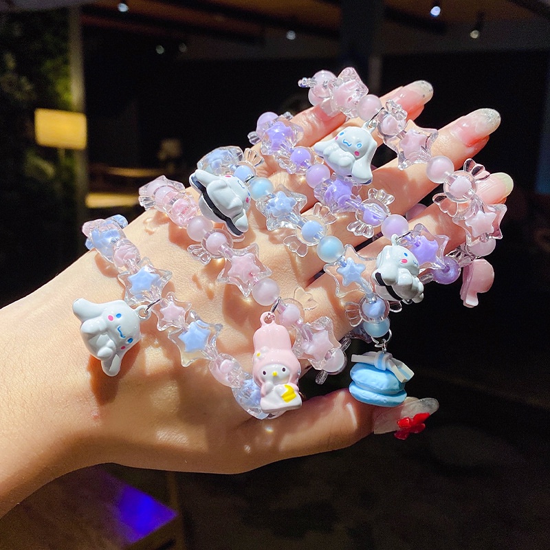 Gelang Tali Karet Desain Kartun Hello Kitty Sanrio Untuk Hiasan Kepala
