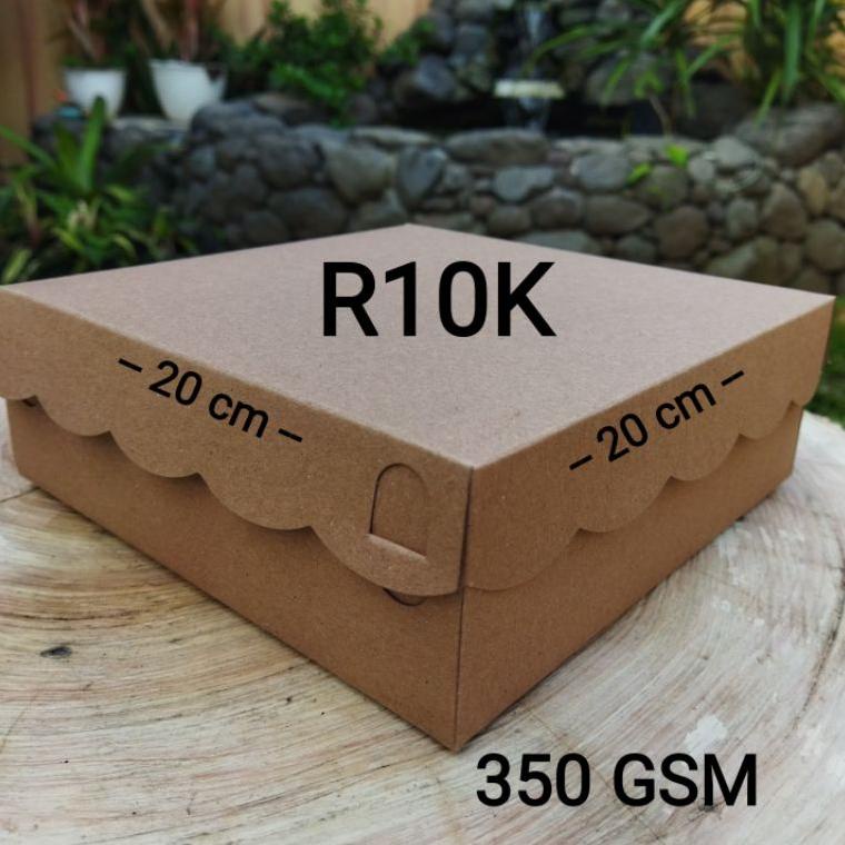 

TERMURAH Dus Coklat R10K Kraft 20x20 cm / Kotak Nasi R10K / Box Nasi Coklat დ 852