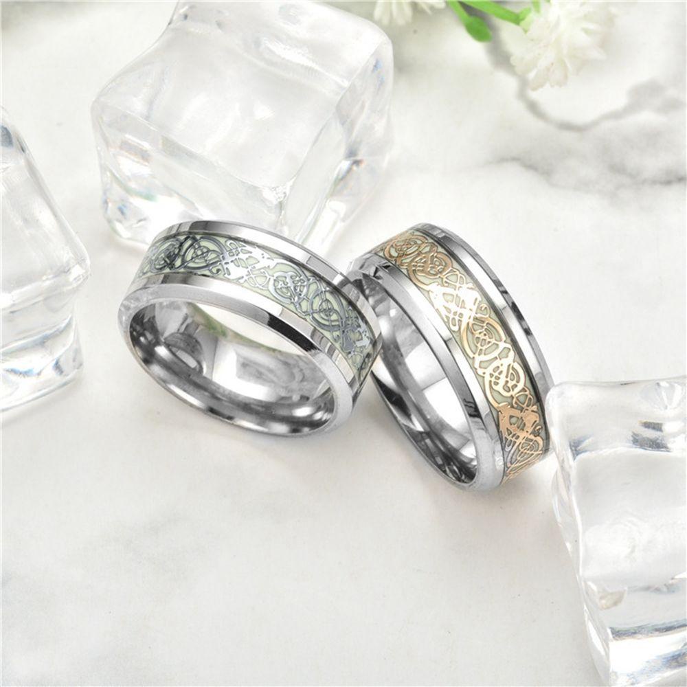 Needway Pola Naga Cincin Punk Fashion Perhiasan Perak Aksesoris Jari Cincin Neon Hadiah Hari Valentine Pria Rings