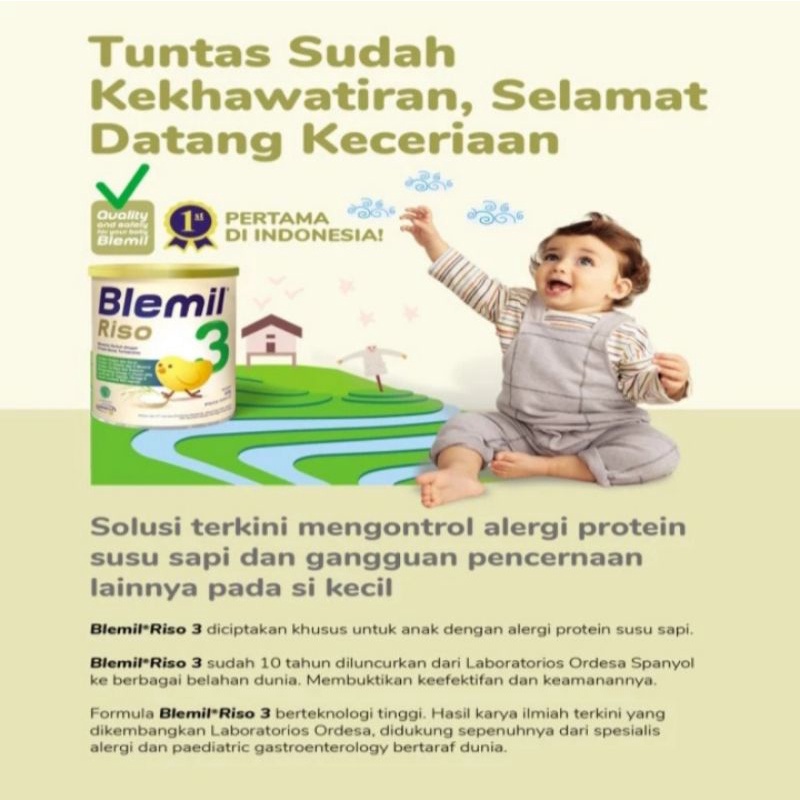 Susu Alergi Sapi Blemil Riso 3 800g 800 g 1-3 Tahun Susu Protein Beras