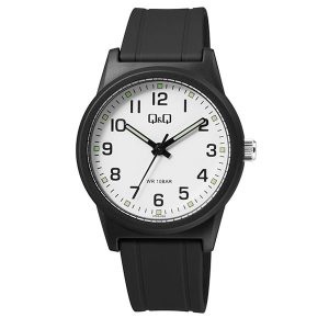 Jam Tangan Pria Classic Casual Rubber Analog Original Q&amp;Q QNQ QQ VR35 VR35J Series